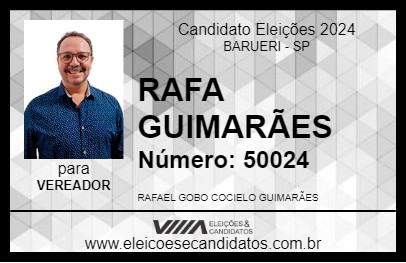 Candidato RAFA GUIMARÃES 2024 - BARUERI - Eleições