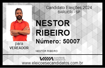 Candidato NESTOR RIBEIRO 2024 - BARUERI - Eleições