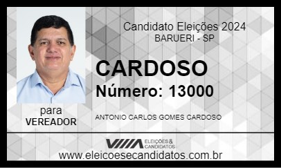 Candidato CARDOSO 2024 - BARUERI - Eleições