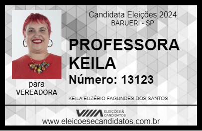 Candidato PROFESSORA KEILA 2024 - BARUERI - Eleições