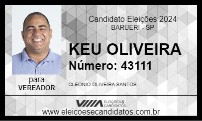 Candidato KEU OLIVEIRA 2024 - BARUERI - Eleições