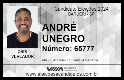 Candidato ANDRÉ UNEGRO 2024 - BARUERI - Eleições