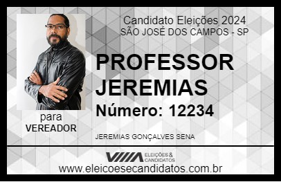 Candidato PROFESSOR JEREMIAS 2024 - SÃO JOSÉ DOS CAMPOS - Eleições