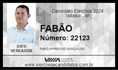 Candidato FABÃO 2024 - TARABAI - Eleições