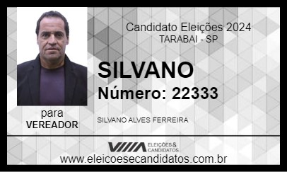 Candidato SILVANO 2024 - TARABAI - Eleições