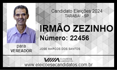 Candidato IRMÃO ZEZINHO 2024 - TARABAI - Eleições