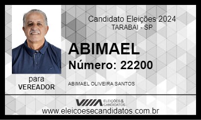 Candidato ABIMAEL 2024 - TARABAI - Eleições