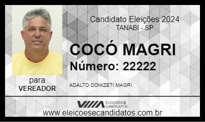 Candidato COCÓ MAGRI 2024 - TANABI - Eleições