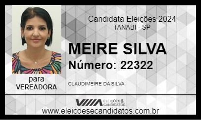 Candidato MEIRE SILVA 2024 - TANABI - Eleições