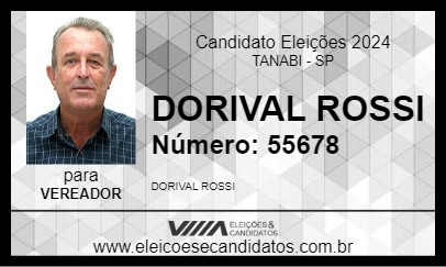 Candidato DORIVAL ROSSI 2024 - TANABI - Eleições