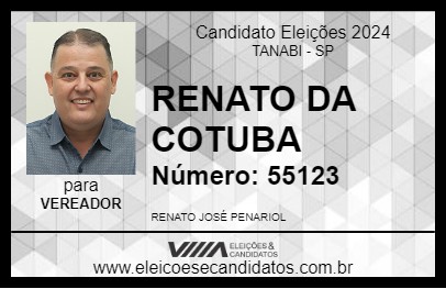 Candidato RENATO DA COTUBA 2024 - TANABI - Eleições