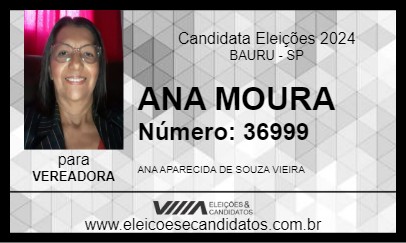 Candidato ANA MOURA 2024 - BAURU - Eleições