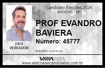 Candidato PROF EVANDRO BAVIERA 2024 - BATATAIS - Eleições