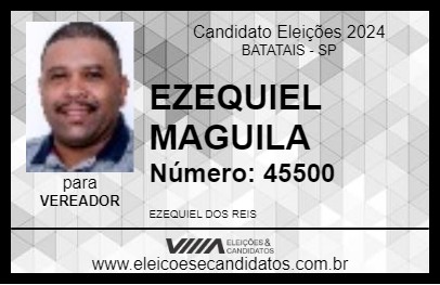 Candidato EZEQUIEL MAGUILA 2024 - BATATAIS - Eleições