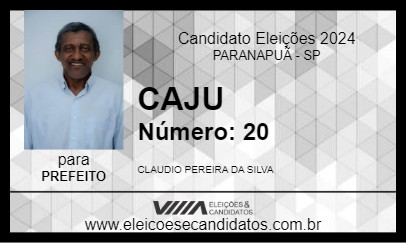 Candidato CAJU 2024 - PARANAPUÃ - Eleições