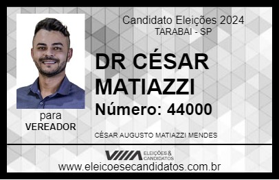 Candidato DR CÉSAR MATIAZZI 2024 - TARABAI - Eleições