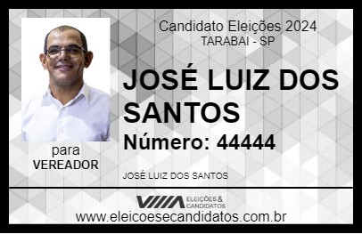 Candidato JOSÉ LUIZ DOS SANTOS 2024 - TARABAI - Eleições