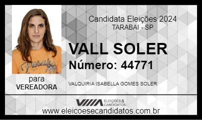 Candidato VALL SOLER 2024 - TARABAI - Eleições