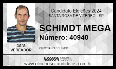 Candidato SCHIMDT MEGA 2024 - SANTA ROSA DE VITERBO - Eleições