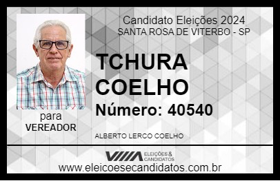 Candidato TCHURA COELHO 2024 - SANTA ROSA DE VITERBO - Eleições