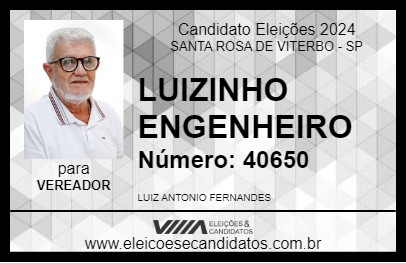 Candidato LUIZINHO ENGENHEIRO 2024 - SANTA ROSA DE VITERBO - Eleições