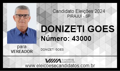 Candidato DONIZETI GOES 2024 - PIRAJUÍ - Eleições