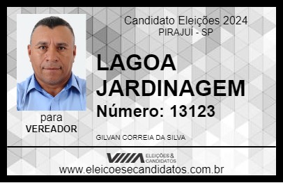 Candidato LAGOA JARDINAGEM 2024 - PIRAJUÍ - Eleições