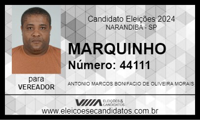 Candidato MARQUINHO 2024 - NARANDIBA - Eleições