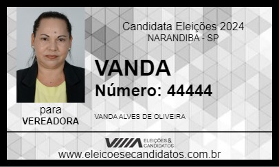 Candidato VANDA 2024 - NARANDIBA - Eleições