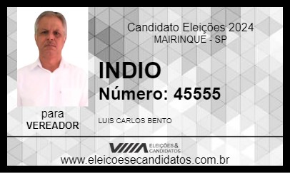 Candidato INDIO 2024 - MAIRINQUE - Eleições