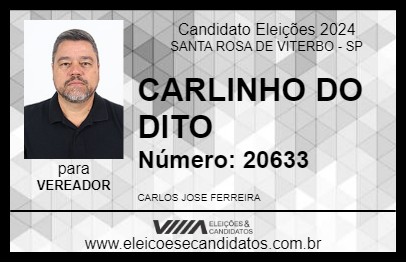 Candidato CARLINHO DO DITO 2024 - SANTA ROSA DE VITERBO - Eleições