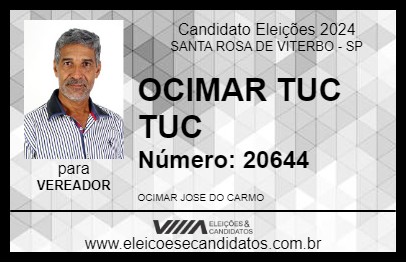 Candidato OCIMAR TUC TUC 2024 - SANTA ROSA DE VITERBO - Eleições