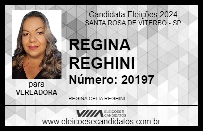 Candidato REGINA REGHINI 2024 - SANTA ROSA DE VITERBO - Eleições