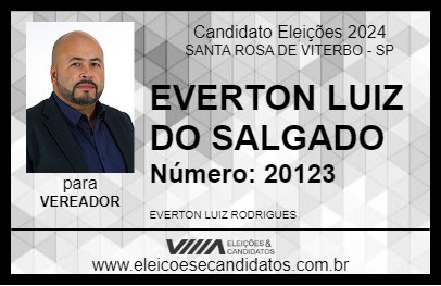 Candidato EVERTON LUIZ DO SALGADO 2024 - SANTA ROSA DE VITERBO - Eleições