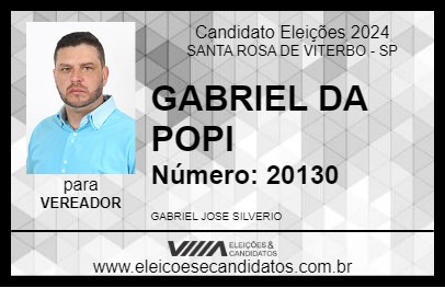 Candidato GABRIEL DA POPI 2024 - SANTA ROSA DE VITERBO - Eleições