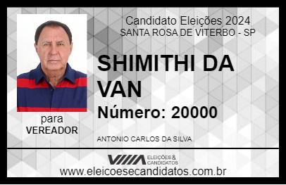 Candidato SHIMITHI DA VAN 2024 - SANTA ROSA DE VITERBO - Eleições