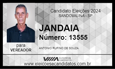 Candidato JANDAIA 2024 - SANDOVALINA - Eleições