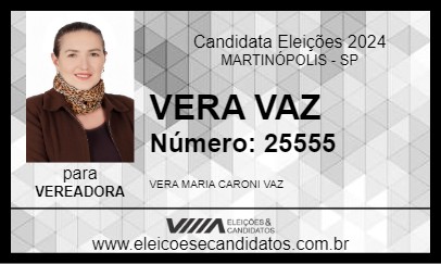 Candidato VERA VAZ 2024 - MARTINÓPOLIS - Eleições