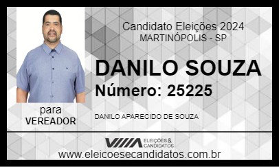 Candidato DANILO  SOUZA 2024 - MARTINÓPOLIS - Eleições