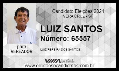 Candidato LUIZ SANTOS 2024 - VERA CRUZ - Eleições