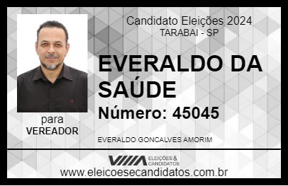 Candidato EVERALDO DA SAÚDE 2024 - TARABAI - Eleições