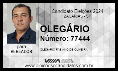 Candidato OLEGÁRIO 2024 - ZACARIAS - Eleições