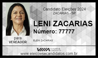 Candidato LENI ZACARIAS 2024 - ZACARIAS - Eleições