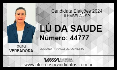 Candidato LÚ DA SAUDE 2024 - ILHABELA - Eleições