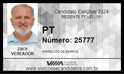 Candidato PT 2024 - REGENTE FEIJÓ - Eleições