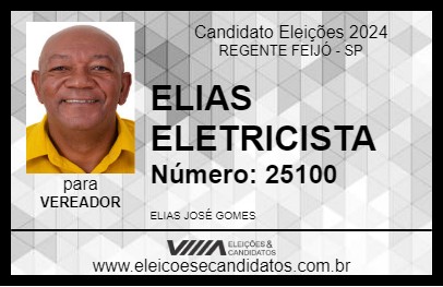 Candidato ELIAS ELETRICISTA 2024 - REGENTE FEIJÓ - Eleições