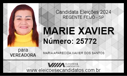 Candidato MARIE XAVIER 2024 - REGENTE FEIJÓ - Eleições