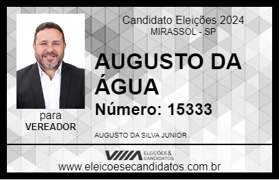 Candidato AUGUSTO DA ÁGUA 2024 - MIRASSOL - Eleições