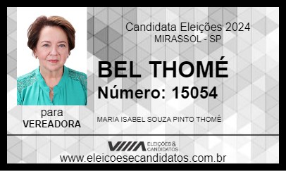 Candidato BEL THOMÉ 2024 - MIRASSOL - Eleições