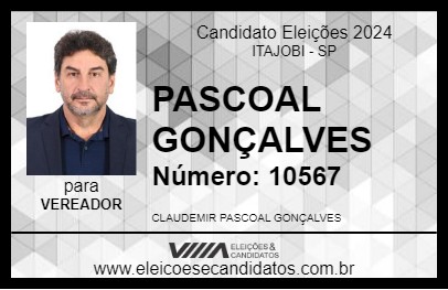 Candidato PASCOAL GONÇALVES 2024 - ITAJOBI - Eleições